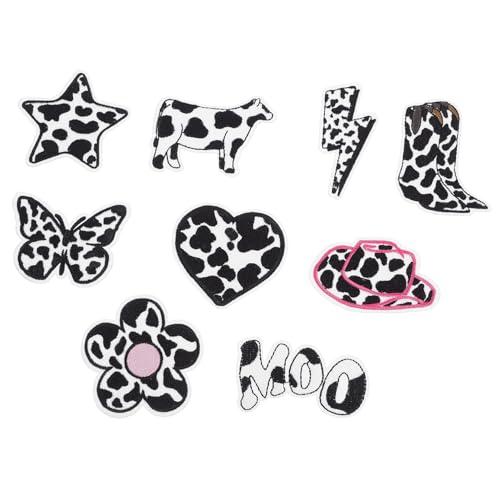 WEKAMOS 9 Stück Teiliges Schwarze Weiße Bügelapplikationen aus Stoff Kreative Country Iron Patches für DIY Kleidung Reparatur Vielseitige Aufnäher zum Aufbügeln und Annähen Langlebige WEKAMOS 9 Stück Teiliges Schwarze Weiße Bügelapplikationen aus Stoff Kreative Country Iron Patches für DIY Kleidung Reparatur Vielseitige Aufnäher zum Aufbügeln und Annähen Langlebige von WEKAMOS