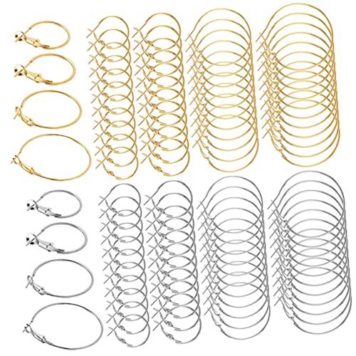 WEKAMOS 96 Stück Hoops Ohrringe Niedrig Allergischem Runde Creolen für Schmuckherstellung Goldene und Silberne Ohrringe für DIY Projekte und Kostümaccessoires WEKAMOS 96 Stück Hoops Ohrringe Niedrig Allergischem Runde Creolen für Schmuckherstellung Goldene und Silberne Ohrringe für DIY Projekte und Kostümaccessoires von WEKAMOS