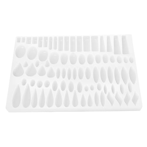 WEKAMOS Anhänger-klebeform Steine-harz-formen Schlüsselbundformen Für Epoxidharz Anhängerguss-silikonformen Silikonformen Basteln Form Zur Herstellung Von Schmuckanhängern Weiß Kieselgel von WEKAMOS