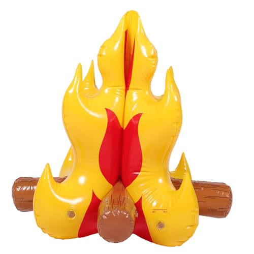 WEKAMOS Aufblasbares PVC Feuerschein Lebendige Künstliche Flamme Strapazierfähiges Campfire Requisit für Camping Halloween Geburtstage Familienaktivitäten Vielseitig Einsetzbar von WEKAMOS
