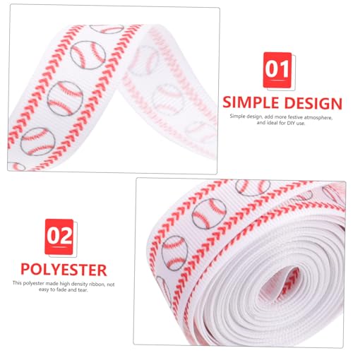 WEKAMOS Baseball Geschenkband Breit Polyester Sportliches Dekoband für Geschenkverpackung Party und Bastelbedarf Langlebiges Einfach Zuschneidbares Schleifenband für Geschenkbox WEKAMOS Baseball Geschenkband Breit Polyester Sportliches Dekoband für Geschenkverpackung Party und Bastelbedarf Langlebiges Einfach Zuschneidbares Schleifenband für Geschenkbox von WEKAMOS