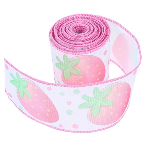 WEKAMOS Bedrucktes Erdbeer Ripsband Breit Yards Schleifenband für Geschenkverpackung Diy Bastelarbeiten Blumenstrauß Dekoration Langlebig und Farbbeständig WEKAMOS Bedrucktes Erdbeer Ripsband Breit Yards Schleifenband für Geschenkverpackung Diy Bastelarbeiten Blumenstrauß Dekoration Langlebig und Farbbeständig von WEKAMOS