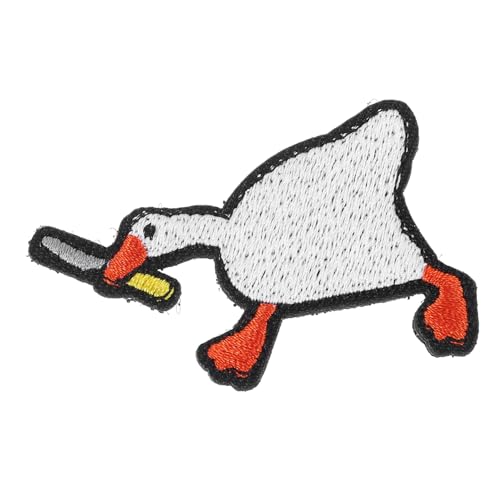 WEKAMOS Bestickter Gans Aufnäher zum Aufbügeln Unregelmäßige Form Applikation für Kleidung DIY Kleidung Dekor Reparierender Bügelflicken für Jacken Taschen Hüte Langlebiger Stoffpatch WEKAMOS Bestickter Gans Aufnäher zum Aufbügeln Unregelmäßige Form Applikation für Kleidung DIY Kleidung Dekor Reparierender Bügelflicken für Jacken Taschen Hüte Langlebiger Stoffpatch von WEKAMOS