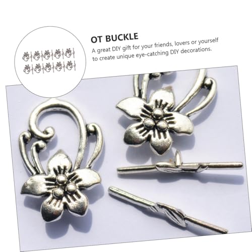 WEKAMOS Blumenförmige Ot schnalle aus Langlebiger Legierung Eleganter Schmuckverschluss für DIY Halsketten und Armbänder Verschleißfestes in Antik silberner Optik zur Schmuckgestaltung WEKAMOS Blumenförmige Ot schnalle aus Langlebiger Legierung Eleganter Schmuckverschluss für DIY Halsketten und Armbänder Verschleißfestes in Antik silberner Optik zur Schmuckgestaltung von WEKAMOS