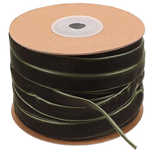 WEKAMOS Breites Einseitiges Samt Geschenkband Grün Rolle Vielseitiges Dekoratives Geschenkband für DIY Bastelarbeiten Haarschmuck Tischdekoration und Weihnachtsverpackung WEKAMOS Breites Einseitiges Samt Geschenkband Grün Rolle Vielseitiges Dekoratives Geschenkband für DIY Bastelarbeiten Haarschmuck Tischdekoration und Weihnachtsverpackung von WEKAMOS