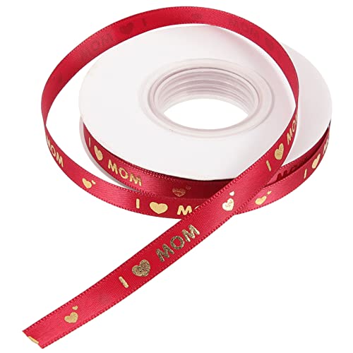WEKAMOS Breites Muttertags Dekoband mit Herzmotiv Polyester Geschenkband Glatte Oberfläche Reißfest Farbintensiv für Geschenkverpackung und Diy Blumenarrangements WEKAMOS Breites Muttertags Dekoband mit Herzmotiv Polyester Geschenkband Glatte Oberfläche Reißfest Farbintensiv für Geschenkverpackung und Diy Blumenarrangements von WEKAMOS