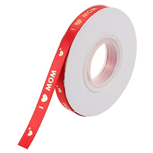WEKAMOS Breites Muttertags Geschenkband mit Herzmotiv Premium Polyester Vielseitig Einsetzbar für Geschenkverpackung Kuchenboxen Diy Dekoration und Bastelprojekte Rote Satin Banderole WEKAMOS Breites Muttertags Geschenkband mit Herzmotiv Premium Polyester Vielseitig Einsetzbar für Geschenkverpackung Kuchenboxen Diy Dekoration und Bastelprojekte Rote Satin Banderole von WEKAMOS