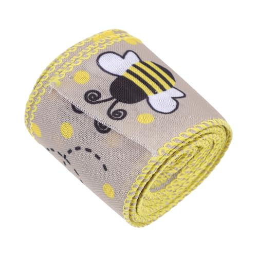 WEKAMOS Breites Polyester Dekoband mit Bienenmuster Farbiges Geschenkband zum Basteln Blumenverpackung und Partydeko Langlebig und Farbecht WEKAMOS Breites Polyester Dekoband mit Bienenmuster Farbiges Geschenkband zum Basteln Blumenverpackung und Partydeko Langlebig und Farbecht von WEKAMOS