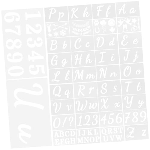 WEKAMOS Buchstaben Schablonen Teilig aus Langlebigem Pet Kunststoff Große Alphabet Stencils für DIY Malerei Holz Basteln und Wanddekoration Wiederverwendbar Vielseitig Einsetzbar WEKAMOS Buchstaben Schablonen Teilig aus Langlebigem Pet Kunststoff Große Alphabet Stencils für DIY Malerei Holz Basteln und Wanddekoration Wiederverwendbar Vielseitig Einsetzbar von WEKAMOS