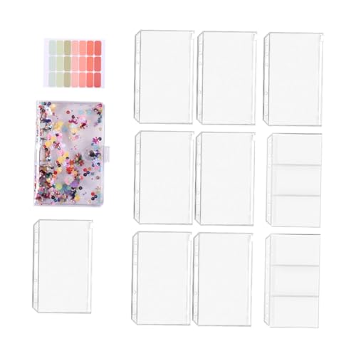 WEKAMOS Budget Binder mit Wasserfestem Pvc zipperfach Sparbuch Organizer mit Bunten Hüllen Etiketten Geldumschläge Notizbuch für Büro Schule Haushalt und Mobiles Sparen von WEKAMOS