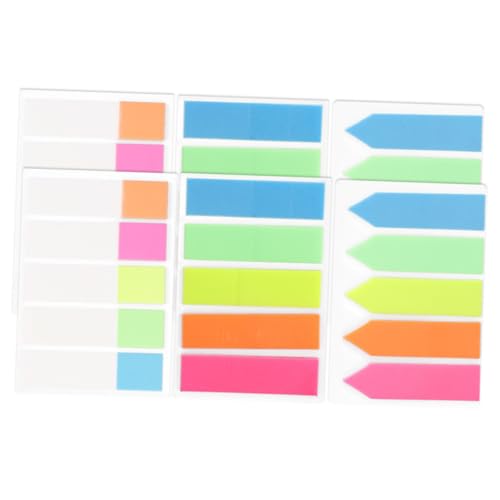 WEKAMOS Bücher Farbige Haftnotizen Lesestreifen Transparent Praktische Haftmarker für Schüler und Anfänger Farbige Klebezettel Index Tabs zum Lesen und Markieren von WEKAMOS