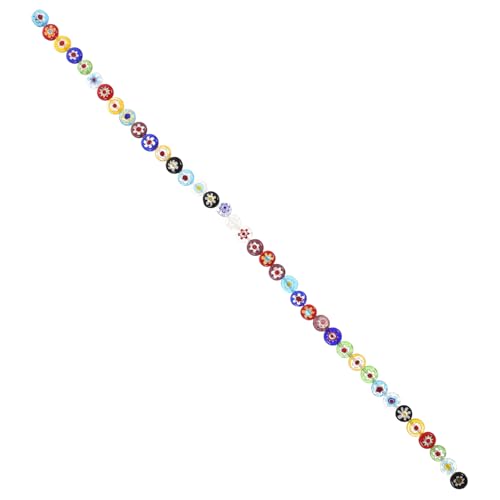 WEKAMOS Bunte DIY Glasperlen mit Blumenmuster Lose Schmuckperlen zum Auffädeln für Armbänder und Halsketten Strang ca Langlebig und Handwerklich Vielseitig Einsetzbar WEKAMOS Bunte DIY Glasperlen mit Blumenmuster Lose Schmuckperlen zum Auffädeln für Armbänder und Halsketten Strang ca Langlebig und Handwerklich Vielseitig Einsetzbar von WEKAMOS