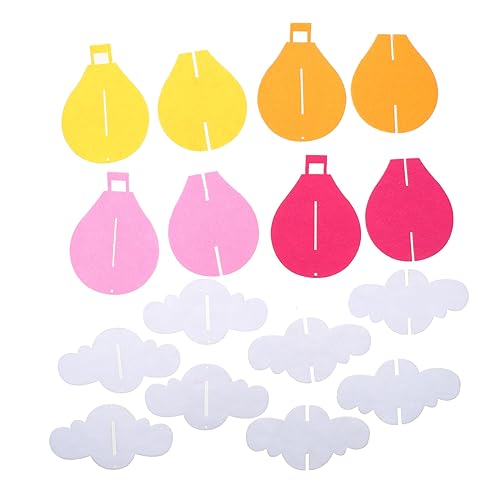 WEKAMOS Bunte Filz Heißluftballon Deko Set für Kindergarten Klassenzimmer Flur Teilig mit Großen und Kleinen Ballons Plus Weißen Wolken Langlebige Hängende Ornamente für Kinderzimmer und WEKAMOS Bunte Filz Heißluftballon Deko Set für Kindergarten Klassenzimmer Flur Teilig mit Großen und Kleinen Ballons Plus Weißen Wolken Langlebige Hängende Ornamente für Kinderzimmer und von WEKAMOS