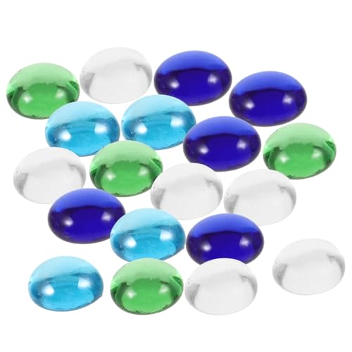 WEKAMOS Bunte Glasperlen Flach Glatt für Fischbecken Dekoration Vase Füllmaterial DIY Handwerk Langlebig und Wiederverwendbar WEKAMOS Bunte Glasperlen Flach Glatt für Fischbecken Dekoration Vase Füllmaterial DIY Handwerk Langlebig und Wiederverwendbar von WEKAMOS