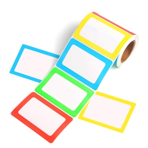 WEKAMOS Bunte Selbstklebende Namensetiketten Papier Aufkleber für Handschriftliche Beschriftung Preisetiketten Markierung Büro Schule Party WEKAMOS Bunte Selbstklebende Namensetiketten Papier Aufkleber für Handschriftliche Beschriftung Preisetiketten Markierung Büro Schule Party von WEKAMOS