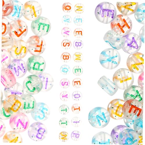 WEKAMOS Bunte Transparente Buchstabenperlen aus Acryl Beutel DIY Bastelperlen für Schmuckherstellung Armbänder Halsketten Lernspielzeug Zubehör WEKAMOS Bunte Transparente Buchstabenperlen aus Acryl Beutel DIY Bastelperlen für Schmuckherstellung Armbänder Halsketten Lernspielzeug Zubehör von WEKAMOS