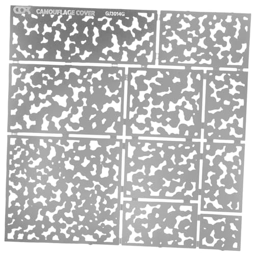 WEKAMOS Camo Spray Schablone Dreifarbige Tarnmuster Schablone für DIY Projekte Wiederverwendbar für Wand Möbel und Bodendekoration Perfektes Malwerkzeug für Kreative Bastelarbeiten von WEKAMOS