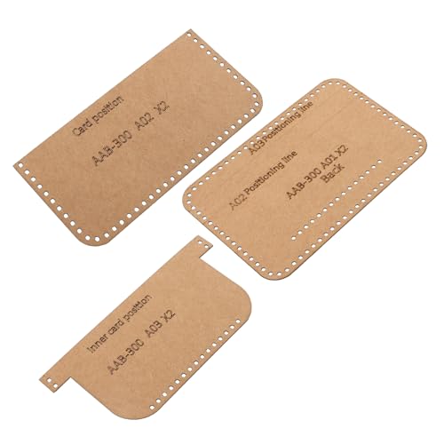 WEKAMOS DIY Leder Geldbörse Schablonen Kraftpapier Wiederverwendbare Muster für Handgefertigte Brieftaschen Präzise Maße für Anfänger und Profis für Lederhandwerk von WEKAMOS