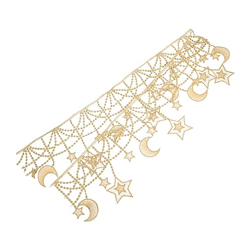 WEKAMOS Dekoratives Spitzenband mit Stern Mond Motiv Lang Hochwertiges Spitzenband für Kleider DIY Spitzenbesatz für Kleidungsdeko Leicht Zuschneidbar Eleganter Spitzenbesatz für WEKAMOS Dekoratives Spitzenband mit Stern Mond Motiv Lang Hochwertiges Spitzenband für Kleider DIY Spitzenbesatz für Kleidungsdeko Leicht Zuschneidbar Eleganter Spitzenbesatz für von WEKAMOS