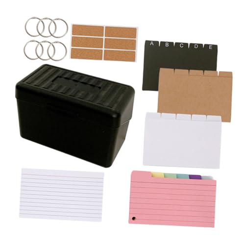 WEKAMOS Desktop Indexkarten Set mit Aufbewahrungsbox Liniert Bunte Karteikarten für Notizen für Lehrer und Praktische Organisation und Datenablage WEKAMOS Desktop Indexkarten Set mit Aufbewahrungsbox Liniert Bunte Karteikarten für Notizen für Lehrer und Praktische Organisation und Datenablage von WEKAMOS