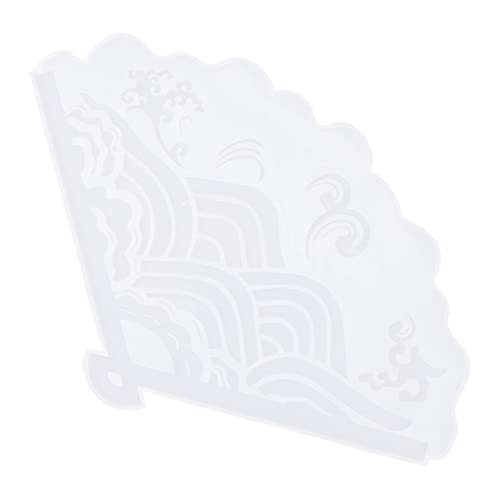 WEKAMOS Diy Silikonform für Fächer Handgefertigte Fächer Gießform Transparentes Silikon Material für Kreative Bastelprojekte und Dekoration für Resin und Kunsthandwerk von WEKAMOS