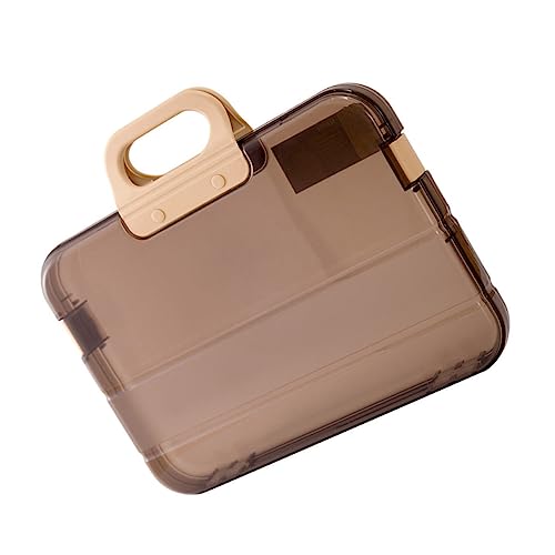 WEKAMOS Dokumentenbox Transparent Kaffee Kunststoff Aktenordner Mit Schnappverschluss Portable Für Büro Und Studenten Dokumentenablage Organizer WEKAMOS Dokumentenbox Transparent Kaffee Kunststoff Aktenordner Mit Schnappverschluss Portable Für Büro Und Studenten Dokumentenablage Organizer von WEKAMOS