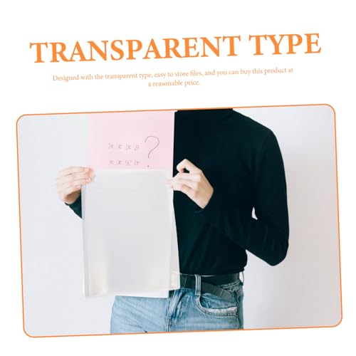 WEKAMOS Dokumentenmappe Transparent Seitig Ordner Folder Große Kapazität Leicht Robustes Material Für Testpapiere Belege Fotos Büro Schule Zuhause von WEKAMOS