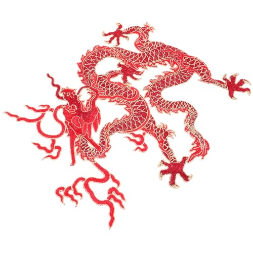 WEKAMOS Drachen Patch zum Aufnähen Rotes Dekoratives Bügel Patch für Kleidung zum Reparieren und Verschönern von Jeans Jacken und Rucksäcken WEKAMOS Drachen Patch zum Aufnähen Rotes Dekoratives Bügel Patch für Kleidung zum Reparieren und Verschönern von Jeans Jacken und Rucksäcken von WEKAMOS