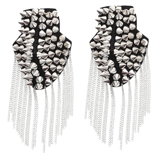 WEKAMOS Epaulette Schulterabzeichen mit Quastenkette Schulterklappen Silber für Männer und Kostümpartys und Stilvolle Dekoration mit Einzigartigem WEKAMOS Epaulette Schulterabzeichen mit Quastenkette Schulterklappen Silber für Männer und Kostümpartys und Stilvolle Dekoration mit Einzigartigem von WEKAMOS