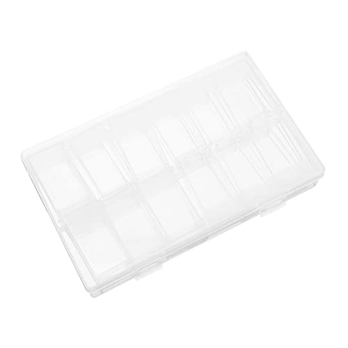 WEKAMOS Fächer Aufbewahrungsbox Transparent Nail Art Organizer Nagel Kunstwerkzeug Halter für Kleine Gegenstände Schmuck und Bastelbedarf von WEKAMOS