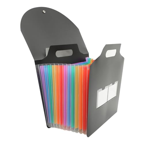 WEKAMOS Fächermappe mit Fächern Erweiterbarer Tragbarer Ordner aus Strapazierfähigem Material Leichtes Design für Büro Schule Zuhause und Unterwegs Praktischer Dokumenten Organizer zur von WEKAMOS
