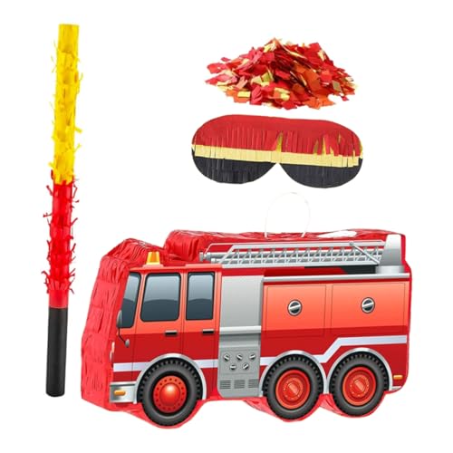 WEKAMOS Feuerwehrwagen Pinata mit Augenbinde und Konfetti Interaktives Partyspiel für Leichte Dekoration für Feuerwehr Themen Geburtstag und Shower Drinnen und Draußen Geeignet WEKAMOS Feuerwehrwagen Pinata mit Augenbinde und Konfetti Interaktives Partyspiel für Leichte Dekoration für Feuerwehr Themen Geburtstag und Shower Drinnen und Draußen Geeignet von WEKAMOS