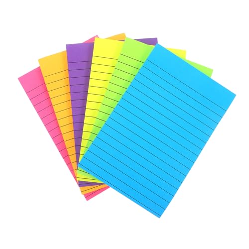 WEKAMOS Fluoreszierende Haftnotizen Farben Abreißbare Klebezettel mit Starker Haftkraft Linierte Notizzettel für Büro Schule Haushalt Vielseitig Haftbare Memo Pads WEKAMOS Fluoreszierende Haftnotizen Farben Abreißbare Klebezettel mit Starker Haftkraft Linierte Notizzettel für Büro Schule Haushalt Vielseitig Haftbare Memo Pads von WEKAMOS