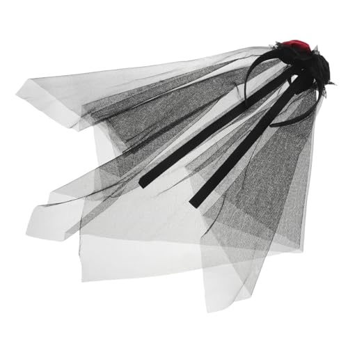 WEKAMOS Geister Stirnbänder Für Frauen Schleier Halloween Rosenkrone Schleier Stirnband Kopfbedeckung von WEKAMOS