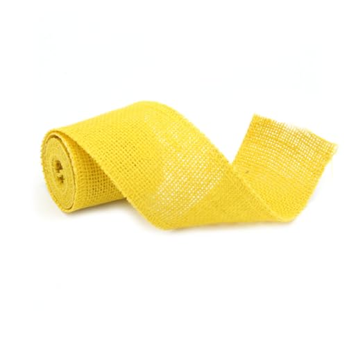 WEKAMOS Gelbes Juteband Naturburlap Rolle Handgefertigt Vielseitig für Weihnachtsbaum Deko DIY Kränze Tischband und Geschenkverpackungen Umweltfreundlich und Rustikal WEKAMOS Gelbes Juteband Naturburlap Rolle Handgefertigt Vielseitig für Weihnachtsbaum Deko DIY Kränze Tischband und Geschenkverpackungen Umweltfreundlich und Rustikal von WEKAMOS