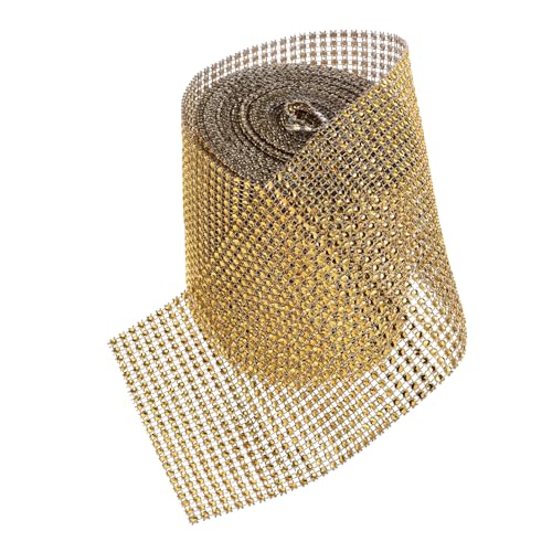 WEKAMOS Glänzendes Strassband Rolliertes Rhinestone Band für Hochzeitsdekoration DIY Handwerksprojekte und Kreative Bastelarbeiten für Vasen Bilderrahmen und Mehr von WEKAMOS