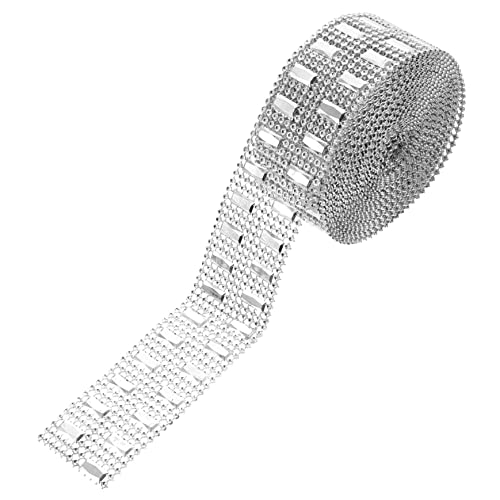 WEKAMOS Glänzendes Verschleißfestes Kristall Strassband Doppelte Reihen Silbernes Mesh Dekoratives DIY Diamantband für Hochzeit Auto und Heimdekoration WEKAMOS Glänzendes Verschleißfestes Kristall Strassband Doppelte Reihen Silbernes Mesh Dekoratives DIY Diamantband für Hochzeit Auto und Heimdekoration von WEKAMOS