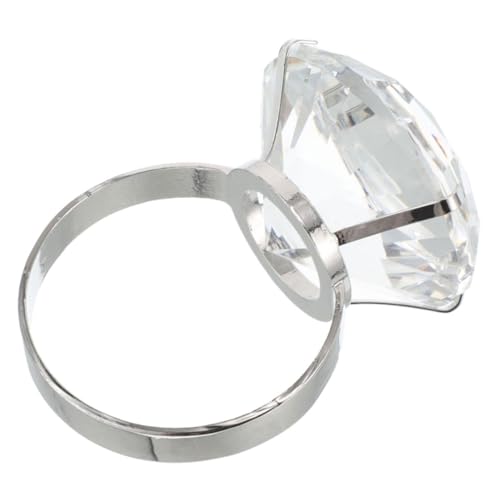 WEKAMOS Glasring -stütze Hochzeit Engagement Party Ring Prop Simuliertes Ehering -dekoration Faux Engagement Ring Hochzeitsdekoration Großer Glasringdekoration von WEKAMOS