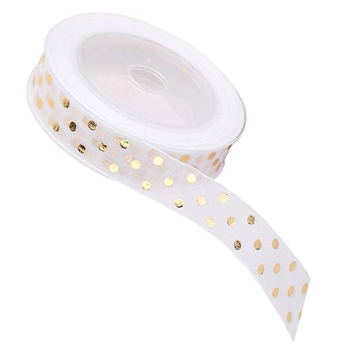 WEKAMOS Glitzer Punkte Geschenkband Hochwertiges DIY Satinband für Bastelarbeiten Verpackungen und Partys Weiß mit Silberpunkten WEKAMOS Glitzer Punkte Geschenkband Hochwertiges DIY Satinband für Bastelarbeiten Verpackungen und Partys Weiß mit Silberpunkten von WEKAMOS
