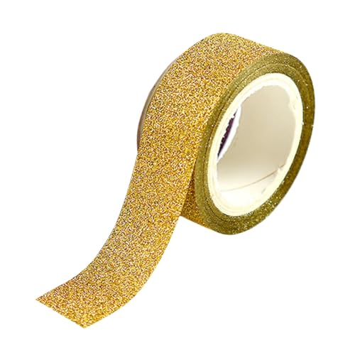 WEKAMOS Glitzer Washi Tape Goldfarben Papier Klebeband DIY Dekoratives Masking Tape für Scrapbooking Planer Basteln Schule Büro WEKAMOS Glitzer Washi Tape Goldfarben Papier Klebeband DIY Dekoratives Masking Tape für Scrapbooking Planer Basteln Schule Büro von WEKAMOS