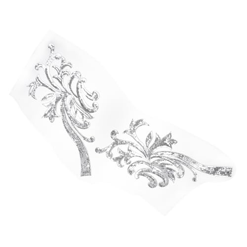 WEKAMOS Glitzernde Blumenstickerei Patches für Kleidung Handgefertigte Applikationen mit Pailletten für DIY Kostüme und Accessoires von WEKAMOS