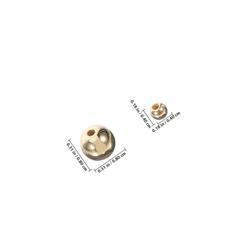WEKAMOS Goldene Ccb Kunststoffperlen Rund Schmuckperlen für DIY Armbänder Halsketten Schlüsselanhänger Basteln Zubehör von WEKAMOS