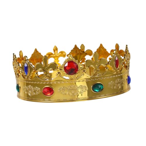 WEKAMOS Goldene Königskrone Cosplay Kostüm Krone für Damen und Herren Weiches Kopfband Party Kopfbedeckung für Halloween Fasching Geburtstag und Karneval WEKAMOS Goldene Königskrone Cosplay Kostüm Krone für Damen und Herren Weiches Kopfband Party Kopfbedeckung für Halloween Fasching Geburtstag und Karneval von WEKAMOS