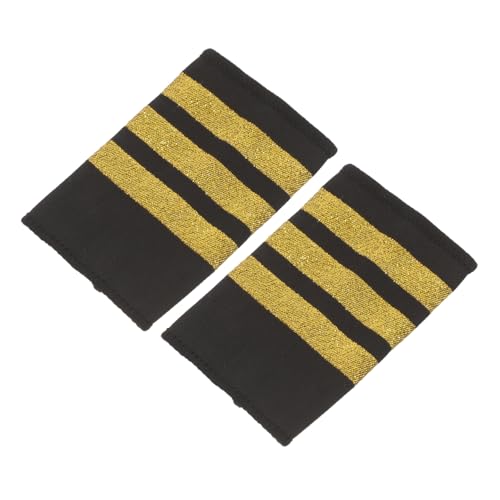 WEKAMOS Goldene Pilot Schulterepauletten Retro Uniformabzeichen mit Streifen Professionelle Kapitän Schulterklappen für Piloten Flugpersonal und Trainees Vielseitige Flugdienst Dekoration WEKAMOS Goldene Pilot Schulterepauletten Retro Uniformabzeichen mit Streifen Professionelle Kapitän Schulterklappen für Piloten Flugpersonal und Trainees Vielseitige Flugdienst Dekoration von WEKAMOS