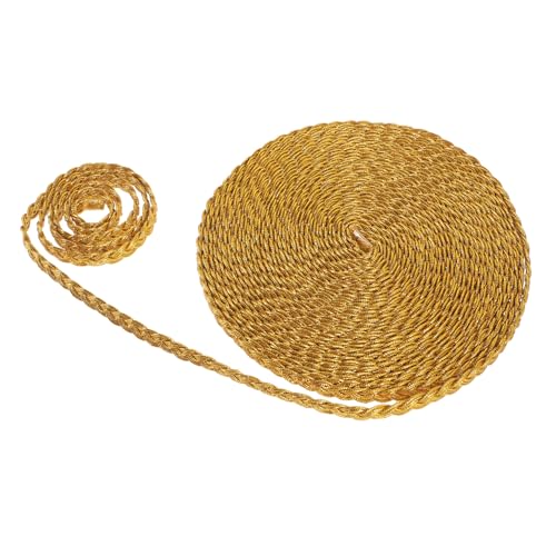 WEKAMOS Goldene Spitzenborte für Kleidung und Vorhänge Fransenband zum Nähen Dekorative Spitze für Saum Kragen und Gardinen Vielseitiges DIY Zubehör für Mode und Heimtextilien WEKAMOS Goldene Spitzenborte für Kleidung und Vorhänge Fransenband zum Nähen Dekorative Spitze für Saum Kragen und Gardinen Vielseitiges DIY Zubehör für Mode und Heimtextilien von WEKAMOS