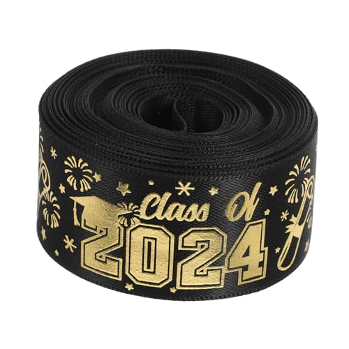 WEKAMOS Graduierungsband mit Goldfolie Breit Yards DIY Geschenkband für Abschlussfeier Partydekoration Bastelband für Geschenkschleifen und Kuchenverpackung WEKAMOS Graduierungsband mit Goldfolie Breit Yards DIY Geschenkband für Abschlussfeier Partydekoration Bastelband für Geschenkschleifen und Kuchenverpackung von WEKAMOS