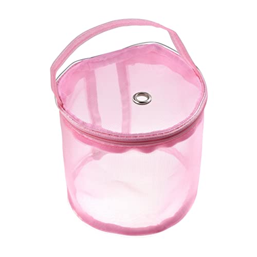 WEKAMOS Häkelgarn Aufbewahrungstasche Pinke Strickutensilien Tasche Strapazierfähigem Nylon mit Mesh für Garnknäuel und Häkelnadeln für Unterwegs oder Zuhause WEKAMOS Häkelgarn Aufbewahrungstasche Pinke Strickutensilien Tasche Strapazierfähigem Nylon mit Mesh für Garnknäuel und Häkelnadeln für Unterwegs oder Zuhause von WEKAMOS