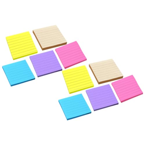 WEKAMOS Haftnotizen mit Dekorativen Notizstickern Selbstklebende Notizblöcke Leuchtenden Farben für Büro und Schule Praktische Memo Pads für Wichtige Erinnerungen von WEKAMOS