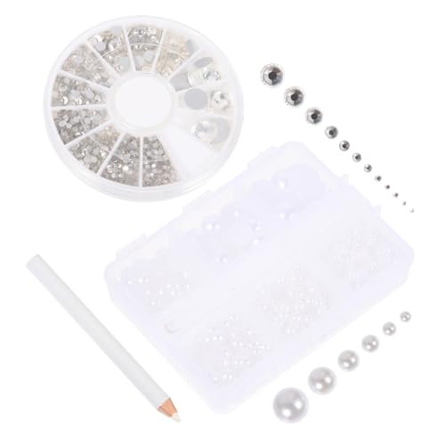WEKAMOS Halbrunde Halbperlen Transparente Glasperlen und Ab Farbige Perlen für DIY Schmuck Basteln Nägel Dekoration Haarclips Zubehör WEKAMOS Halbrunde Halbperlen Transparente Glasperlen und Ab Farbige Perlen für DIY Schmuck Basteln Nägel Dekoration Haarclips Zubehör von WEKAMOS