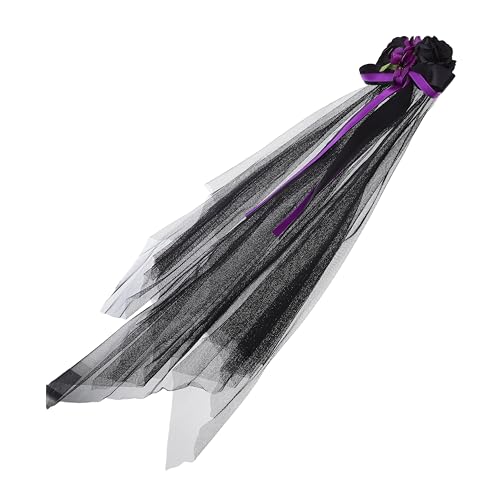WEKAMOS Halloween Blumenschleier Stirnband Dunkel Stilvoll Floral Haarschmuck Leichtes Day Of The Dead Rosenkranz Cosplay Kopfbedeckung Frauen Party Accessoire WEKAMOS Halloween Blumenschleier Stirnband Dunkel Stilvoll Floral Haarschmuck Leichtes Day Of The Dead Rosenkranz Cosplay Kopfbedeckung Frauen Party Accessoire von WEKAMOS